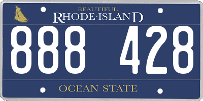RI license plate 888428