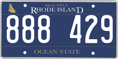 RI license plate 888429