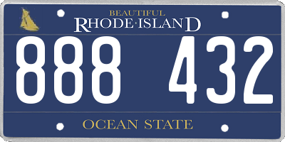 RI license plate 888432