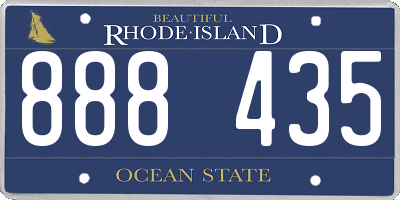RI license plate 888435