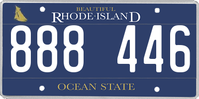 RI license plate 888446