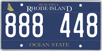 RI license plate 888448