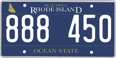 RI license plate 888450