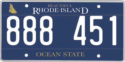 RI license plate 888451
