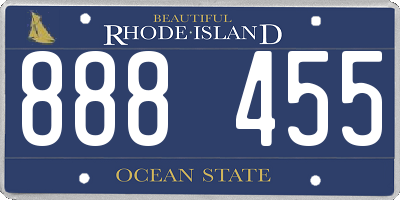 RI license plate 888455