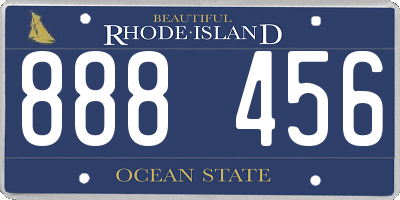 RI license plate 888456
