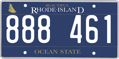 RI license plate 888461