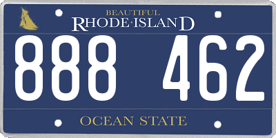 RI license plate 888462