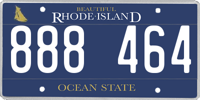 RI license plate 888464