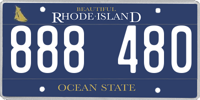 RI license plate 888480