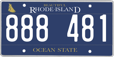 RI license plate 888481