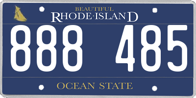 RI license plate 888485