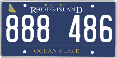 RI license plate 888486