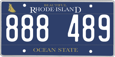 RI license plate 888489