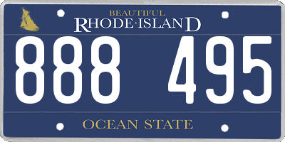 RI license plate 888495