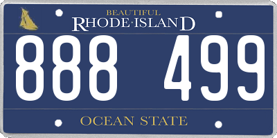 RI license plate 888499