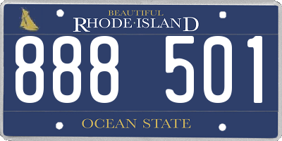 RI license plate 888501