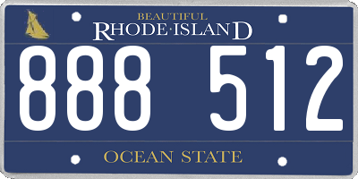 RI license plate 888512