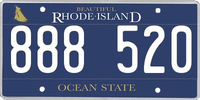 RI license plate 888520