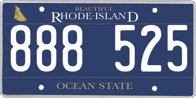 RI license plate 888525