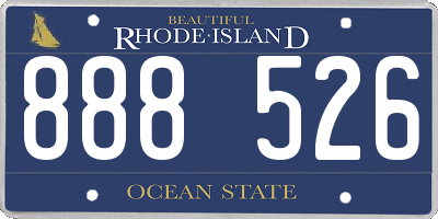 RI license plate 888526
