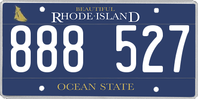 RI license plate 888527