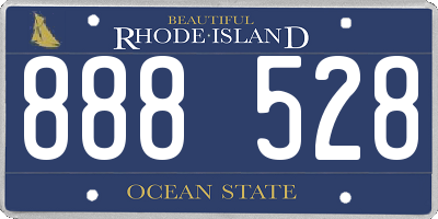RI license plate 888528