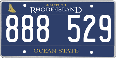 RI license plate 888529