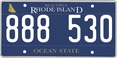 RI license plate 888530