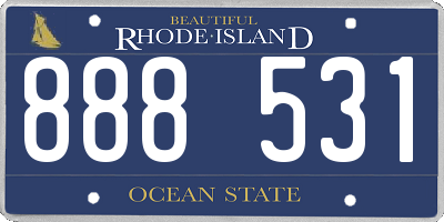 RI license plate 888531