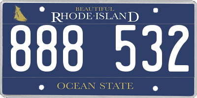 RI license plate 888532