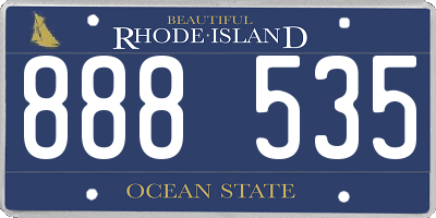 RI license plate 888535