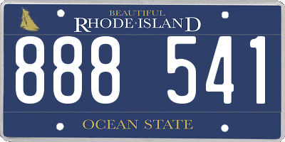 RI license plate 888541