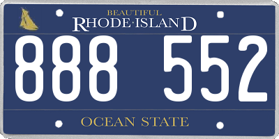 RI license plate 888552