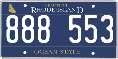 RI license plate 888553