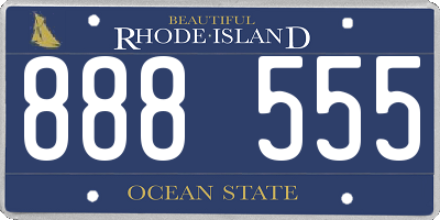 RI license plate 888555