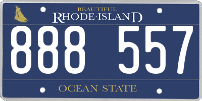 RI license plate 888557