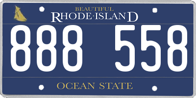 RI license plate 888558