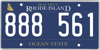 RI license plate 888561