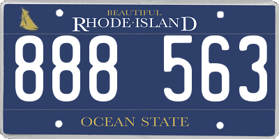 RI license plate 888563