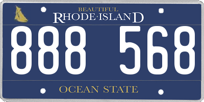 RI license plate 888568