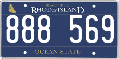 RI license plate 888569
