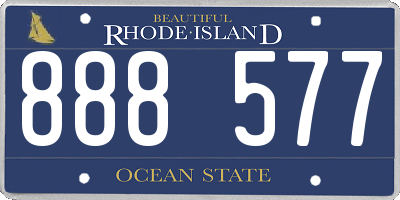 RI license plate 888577