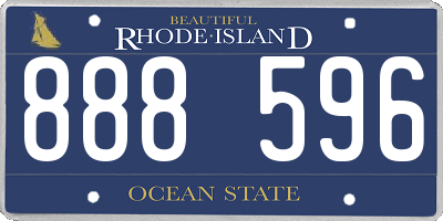 RI license plate 888596