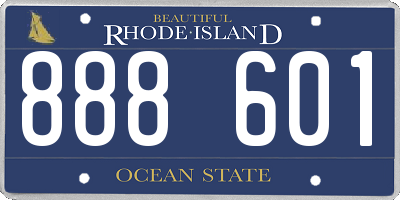 RI license plate 888601