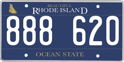 RI license plate 888620