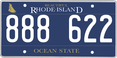 RI license plate 888622