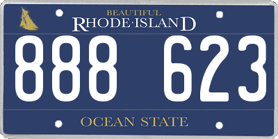 RI license plate 888623