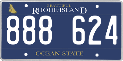 RI license plate 888624