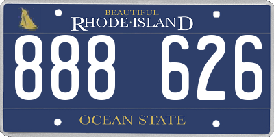 RI license plate 888626